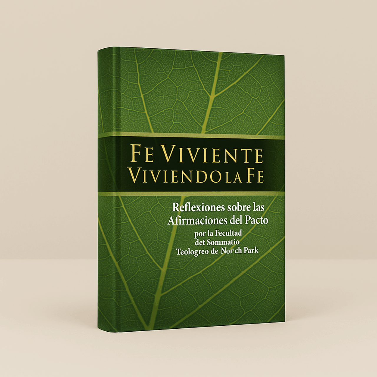 Green and black book cover with Spanish language title against a beige background