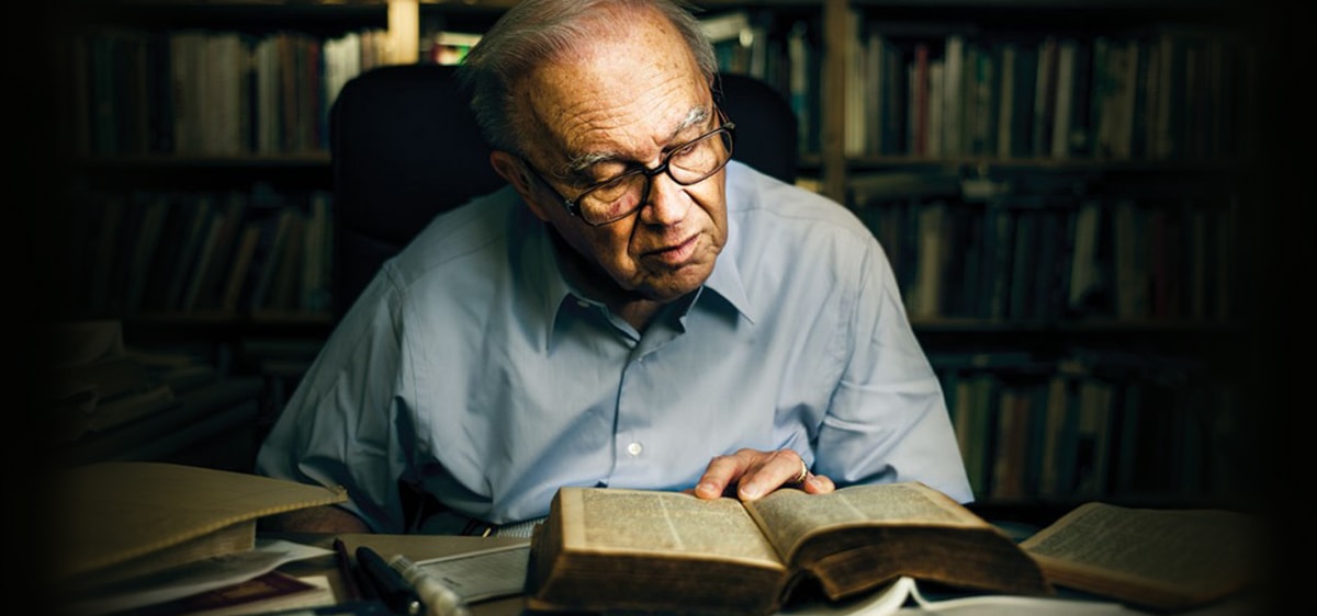 Dr. C John Weborg in his study