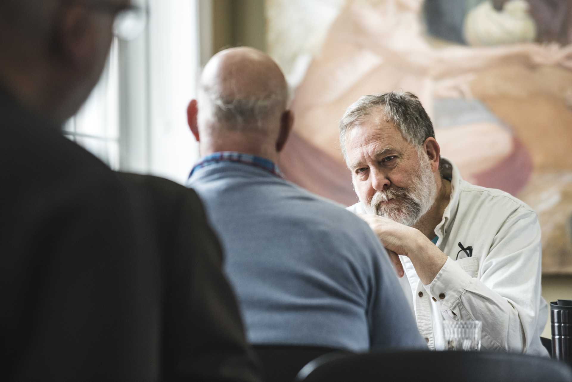thoughtful one on one conversation