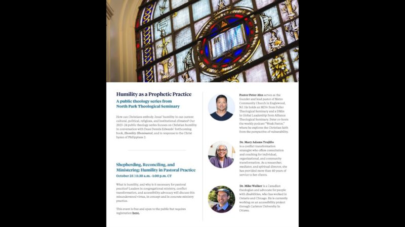 Flyer for public theology lecture series