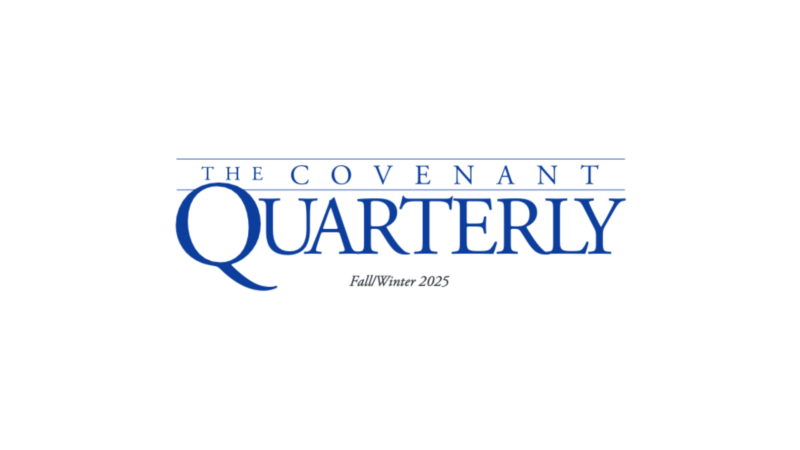 blue publication title logo on white background