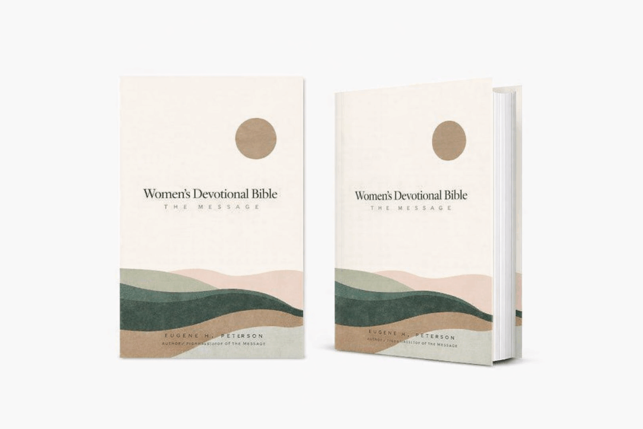book cover image with soft pastel colors and women's devotional bible title